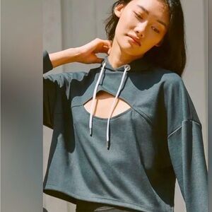 Daily Practice Anthropologie Black Key Hole Sweatshirt